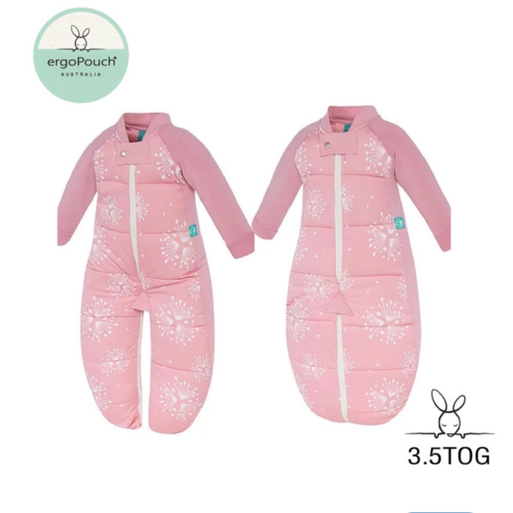 ergoPouch Organic Cotton 2.5 TOG Pink Sleep Suit Bag Size (8-24months)
